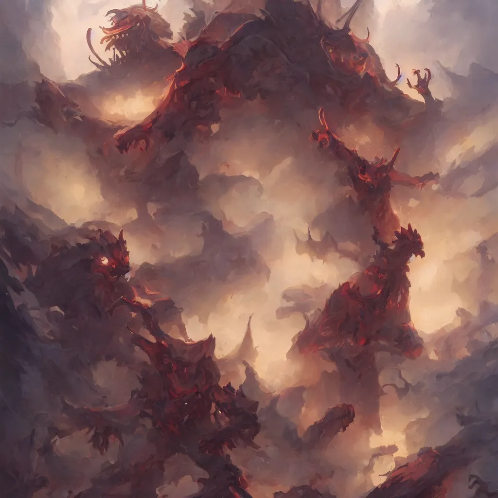 Image similar to devil, scary, magical area, foggy area, by jesper ejsing, by rhads, sharp focus, man standing, tower