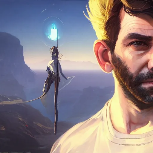 Image similar to highly detailed portrait salvador dalli in gta v, stephen bliss, unreal engine, fantasy art by greg rutkowski, loish, rhads, ferdinand knab, makoto shinkai and lois van baarle, ilya kuvshinov, rossdraws, tom bagshaw, global illumination, radiant light, detailed and intricate environment