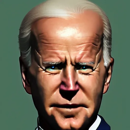 Image similar to joe biden with glowing white eyes, artstation