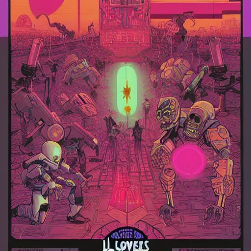 Image similar to Love Death + Robots, by josan gonzales and Dan Mumford