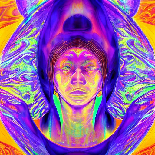 Image similar to visions of hildegard ancient psychedelic art, high resolution, digital painting, trending on artstation