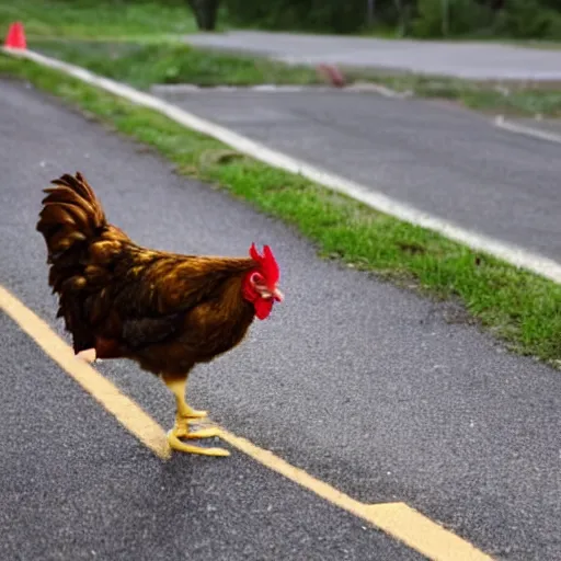 Image similar to chicken crossing the road