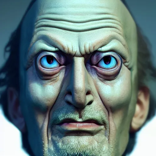 Prompt: rick from rick and morty photorealistic unreal facial details clay soft light engine photorealistic ultra - realistic highly detailed focus photography lighting digital painting hd adultswim by kyle lambert