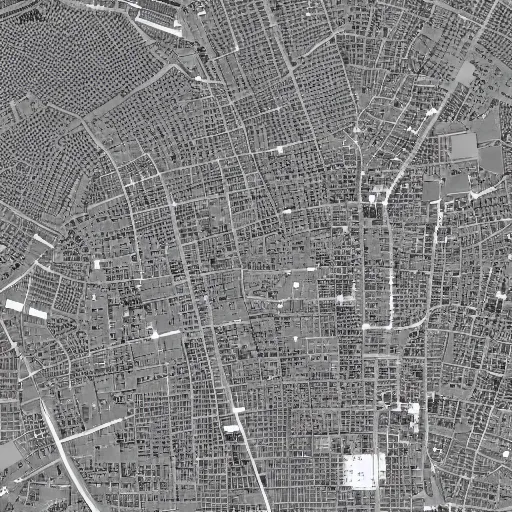 Prompt: satellite Lidar cityscape scan