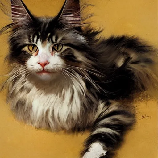 Image similar to maine coon kitty by Ruan Jia