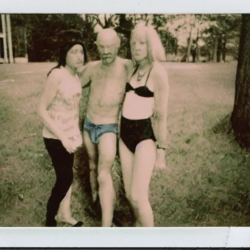 Image similar to found polaroid photo of trash humpers