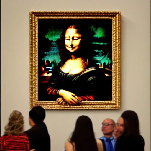 Prompt: Jeff Bezos face on the Mona Lisa