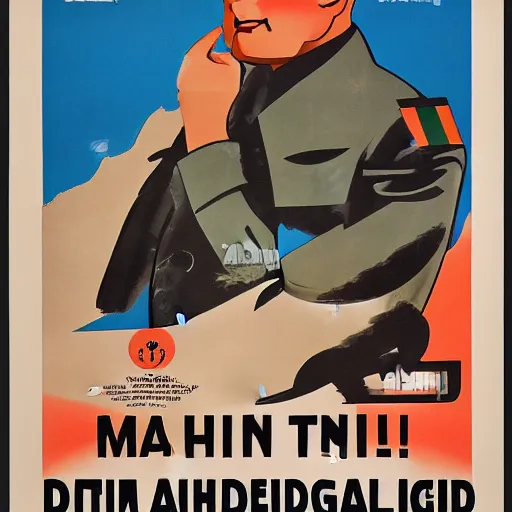 Image similar to propaganda posters of ghandiin the style of the german 1 9 4 0's recruitment posters, evil, 4 k