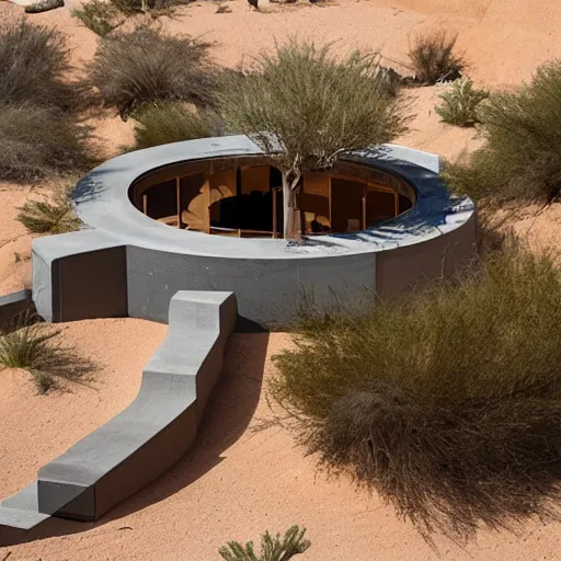 Image similar to biophilia architecture in the desert