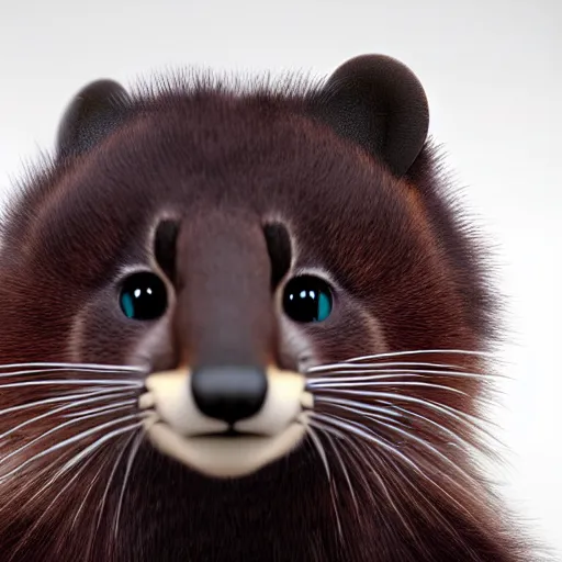 Image similar to long shot of a cute fluffy furry marten desolving into thin air, natural lighting, ground - level shot, reallusion character creator, 4 k, highly detailed, humourus, fine art illustration