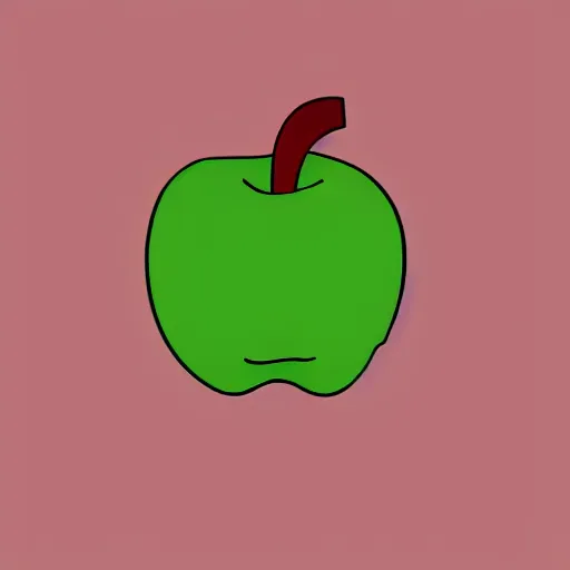 Prompt: an illustration of an apple in american dad style