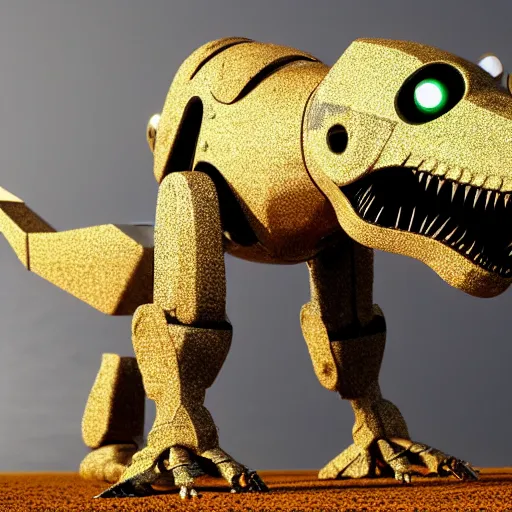 Image similar to a robot similar to a t-rex, octane render, 3D