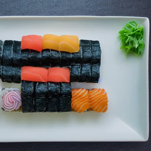 Prompt: a house made out of sushi, 4k, 35mm