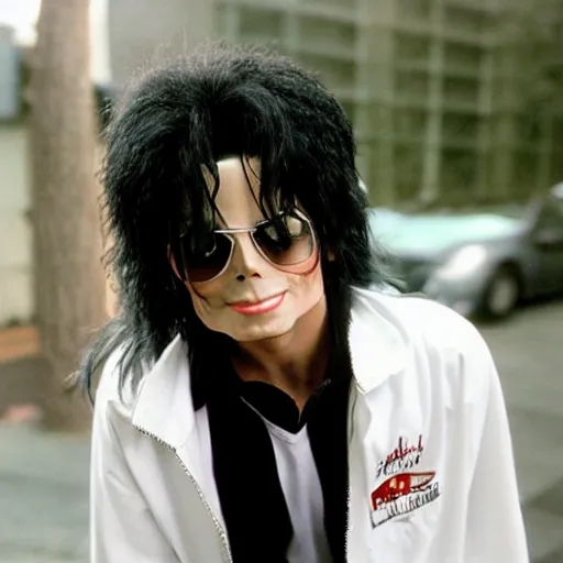 Image similar to Michael Jackson as an Anime character, shallow depth of field, split lighting