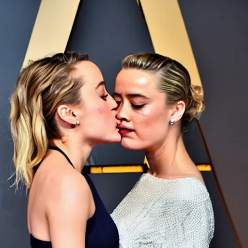 Image similar to brie larson and amber heard kissing
