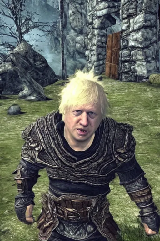 Prompt: “Boris Johnson in Skyrim”