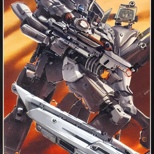 Prompt: ruger revolver redhawk 3 5 7 revolver mobile combat suit firearm rococo robot, smith wesson 6 8 6 mecha android, detailed illustration, concept art, smooth, sharp focus, by tasuku karasuma, gaston bussiere, katsuya terada, nc wyeth, bandai macross box art, canon eos