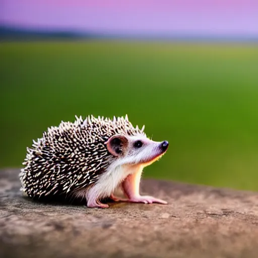 Prompt: hedgehog and frog getting married in a field, 4k photography