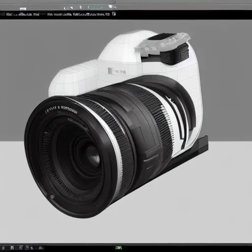 Image similar to a darth veder mirrorless camera, 3 d render