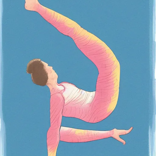 Prompt: illustration hanumanasana