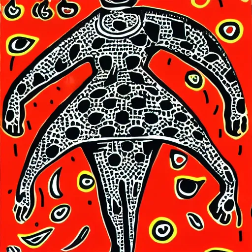 Image similar to a black woman, pregnant, by keith harring, intricate details, colorful, happy, bright