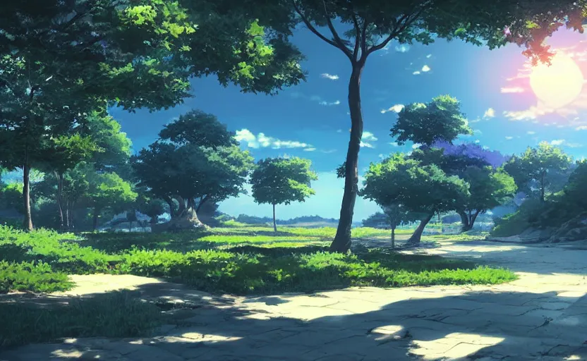 Prompt: anime scenery by Makoto Shinkai, unreal engine, gradient shading, epic digital art