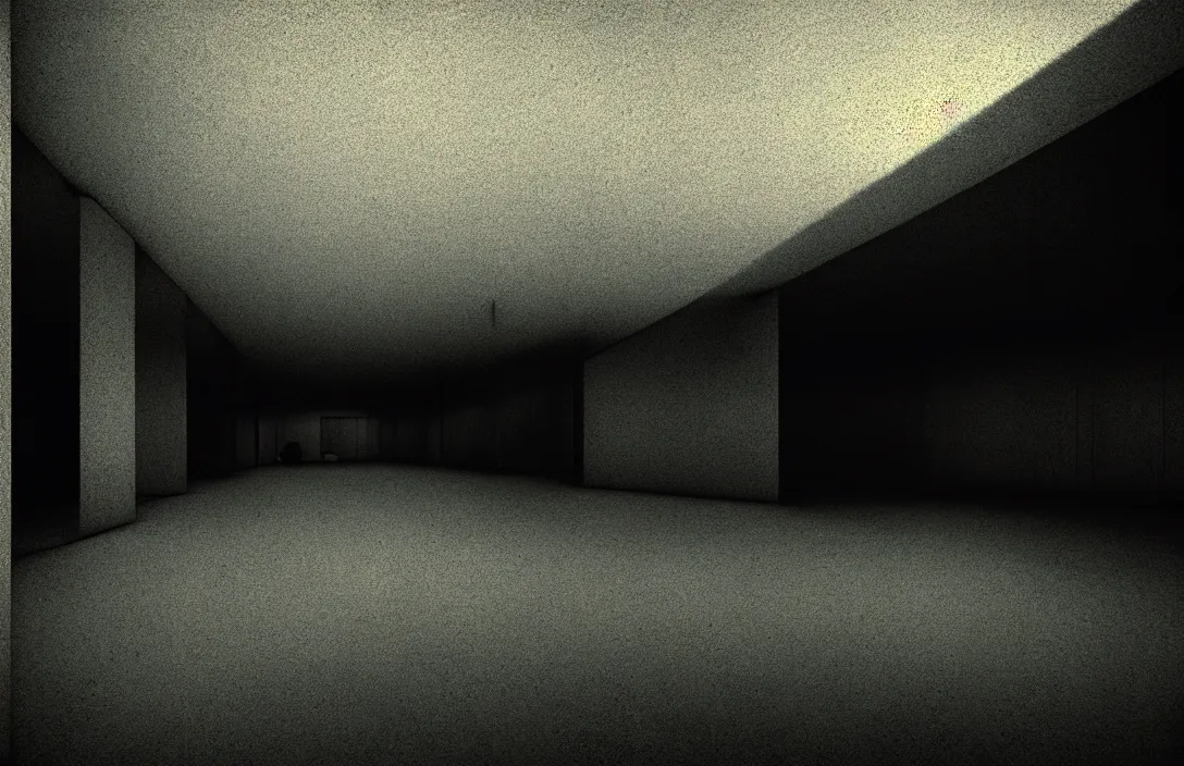 Prompt: line density is used for rendering light and shadow. intact flawless ambrotype from 4 k criterion collection remastered cinematography gory horror film, ominous lighting, evil theme wow photo realistic postprocessing implied lines building by mies van der rohe render by christopher soukup