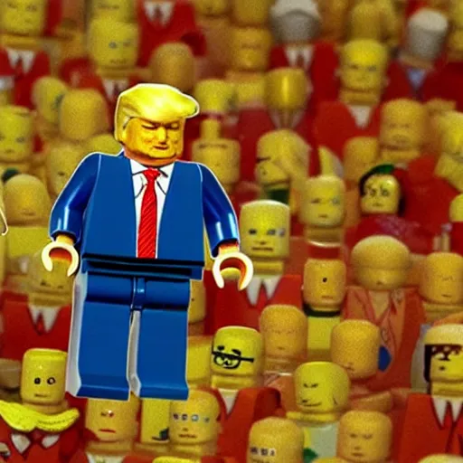 Prompt: donald trump as a lego man