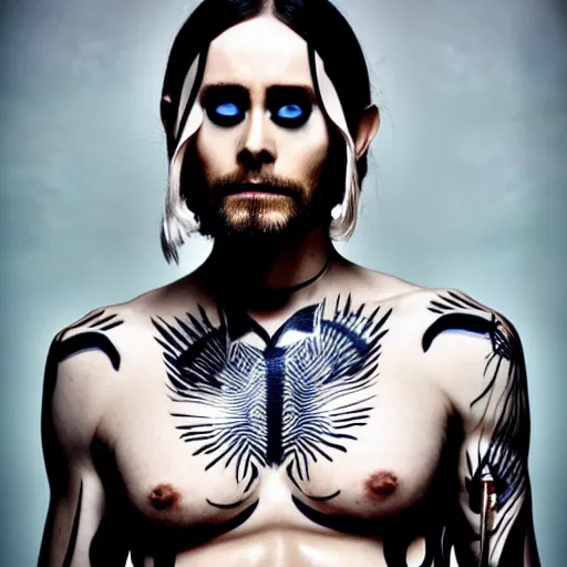 Image similar to jared leto as a japanese oni