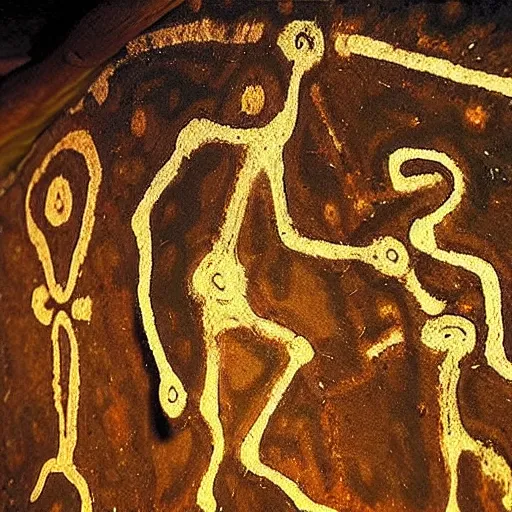 Prompt: great shaman, prehistoric cave art