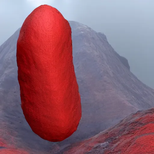 Prompt: realistic highly detailed elegant red volcanic geoide slime in a active volcano