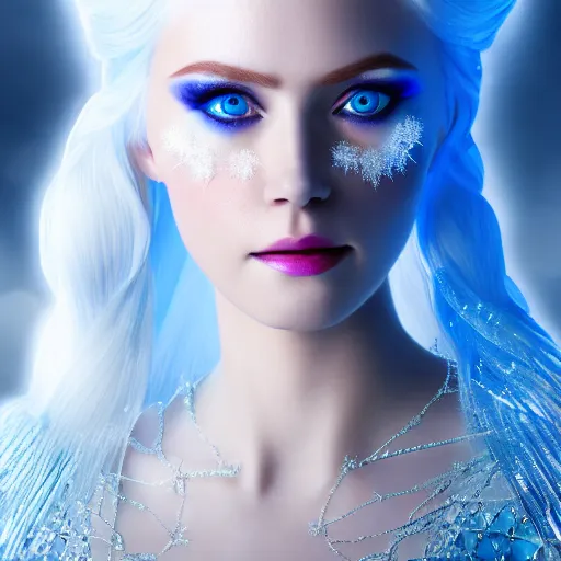 photo of a real-life very beautiful ice queen, 4k | Stable Diffusion ...