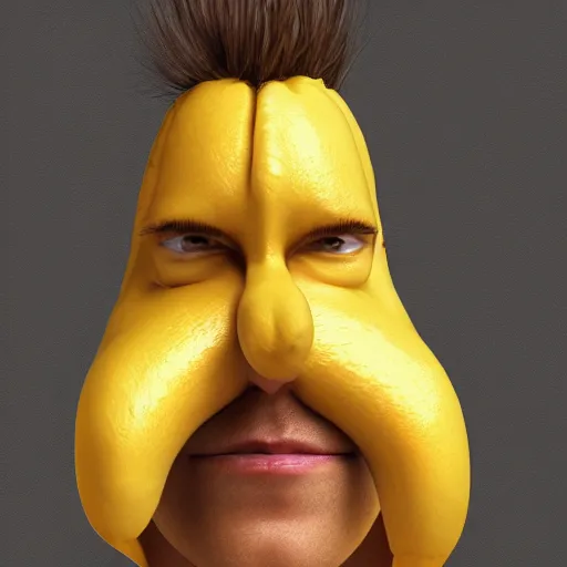 Image similar to a human banana, 4 k, photorealistic, detailed