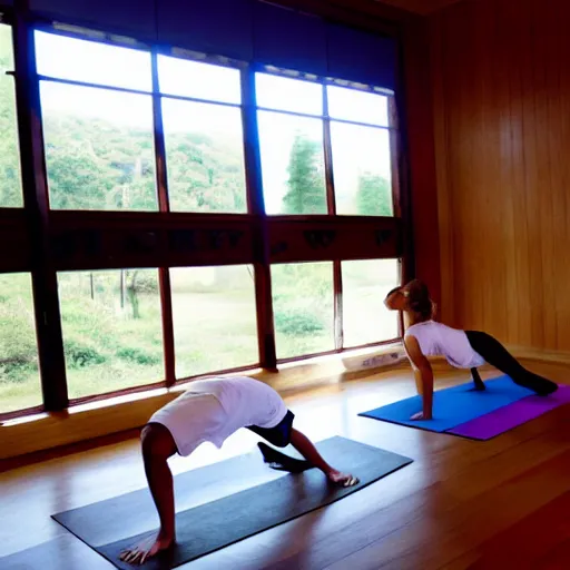 Prompt: yoga dojo, interior