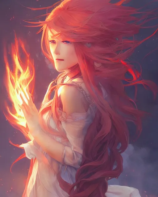 girl with fire hair