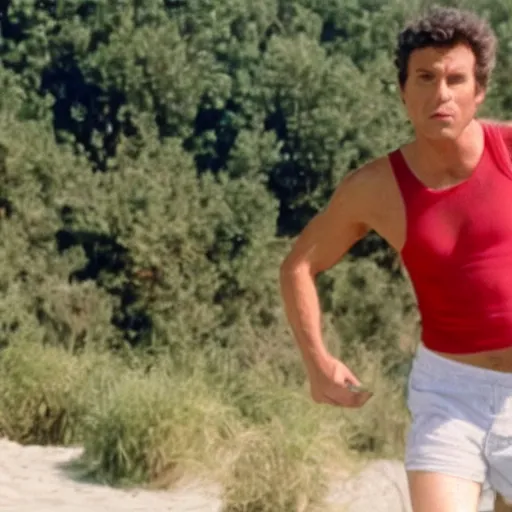 Prompt: a screen still of chris remo in an episode of baywatch