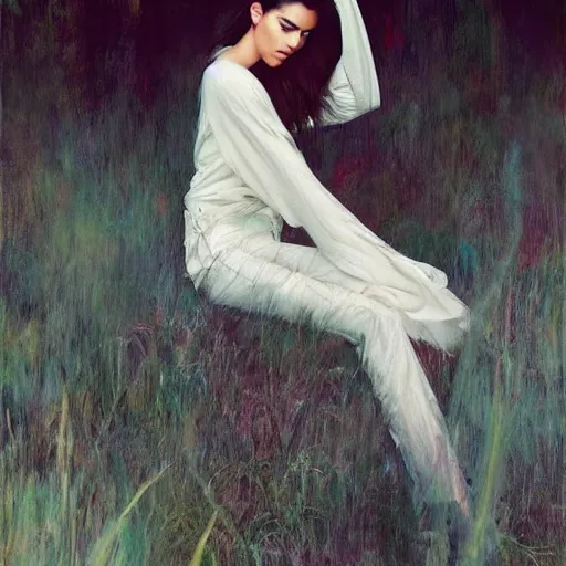 fashion model kendall jenner by gabriel moreno by, Stable Diffusion