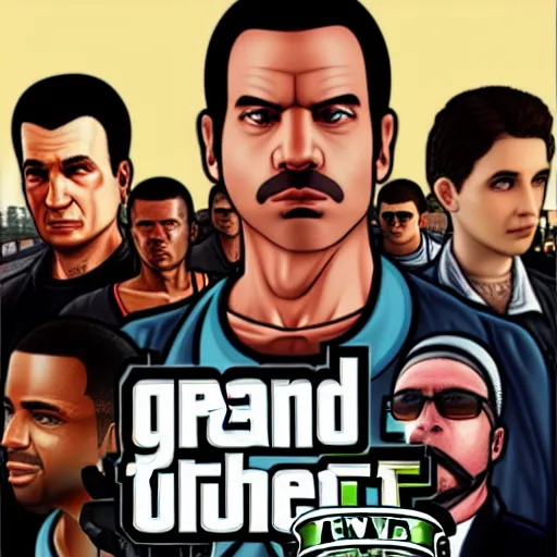 Prompt: Lyle Forever in Grand Theft Auto cover art, 4k