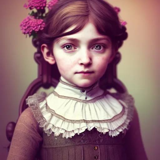 Image similar to photo of cute young victorian girl, ultra realistic, intricate details, highly detailed, photorealistic, octane render, 8 k,