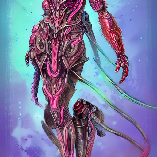 Image similar to biogenetic cyborg, d & d style, trending on artstation, colorful, intricate, art by kev chan