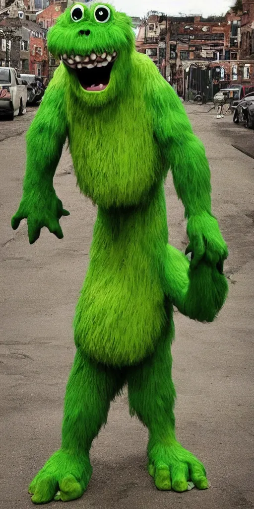 Image similar to This is a monster, and it\'s name is Greeny