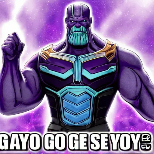 Image similar to thanos is gay