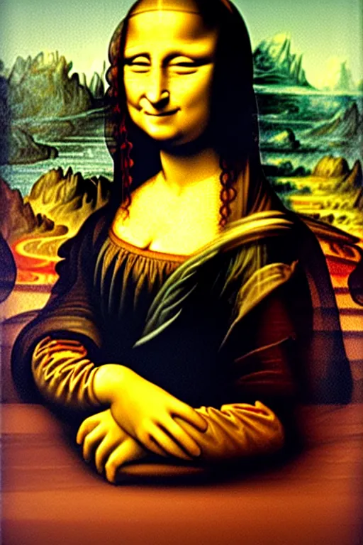 Image similar to Mona Lisa as Homer Simpson,