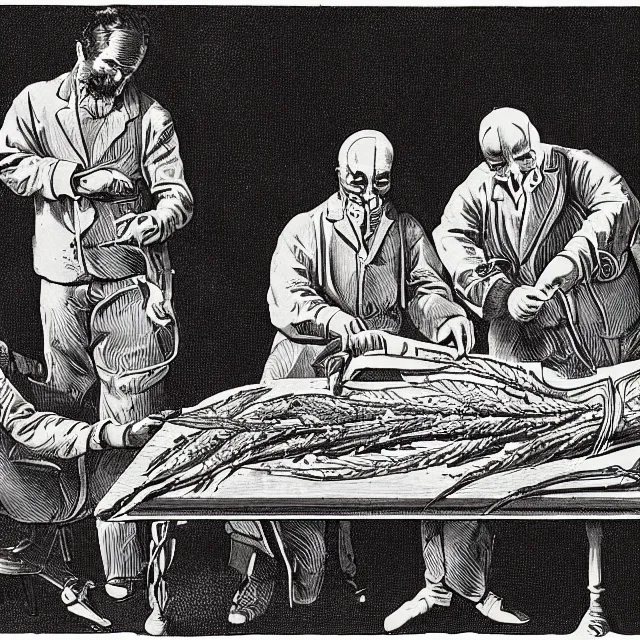 Image similar to dissection of a cannabis joint, vintage textbook illustration