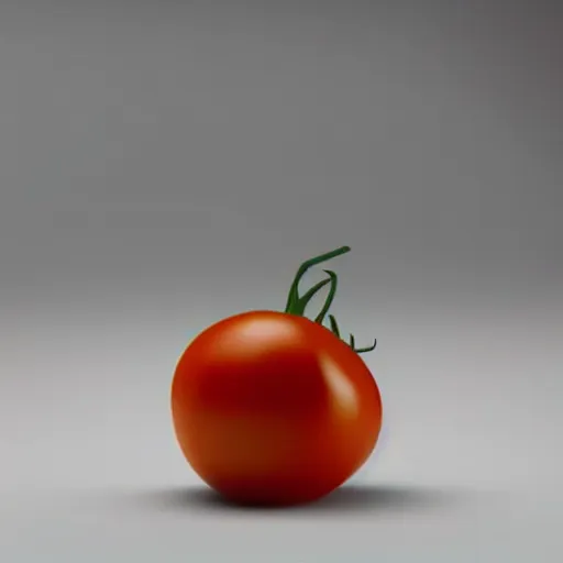 Prompt: a tomato on a white background, a computer rendering by bapu, shutterstock, precisionism, stockphoto, ray tracing, unreal engine 5