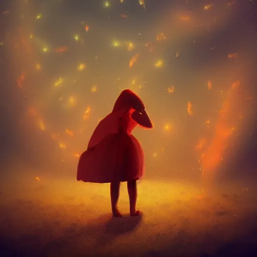 Image similar to All the little hopes and dreams that you've acquired they weigh you down and now you're burning in the fire, high quality, 8k, trending on Artstation, beautiful, surreal