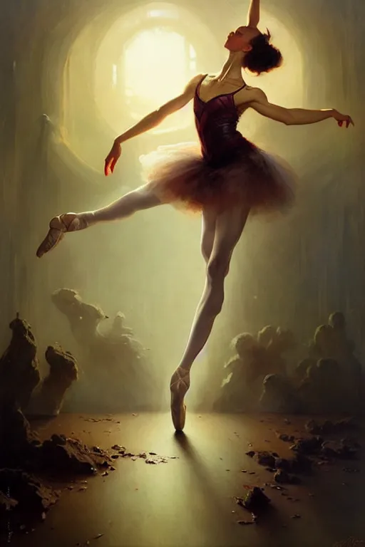 Image similar to giesha prima ballerina by bayard wu, anna podedworna, gaston bussiere, greg rutkowski