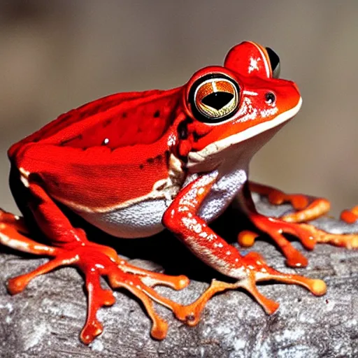 Image similar to a red frog