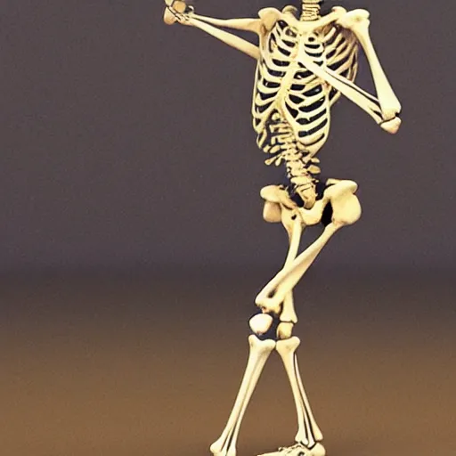 Image similar to human skeleton dancing