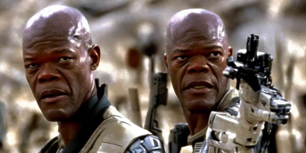 Image similar to samuel jackson in starship troopers